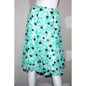 PENDLETON Petite Women's Green Polka Dot Skirt Size 8P